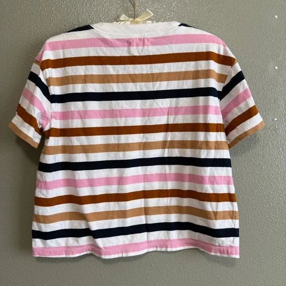 Madewell Easy Crop Tee in Beatrice Stripe- Size S - Picture 5 of 7
